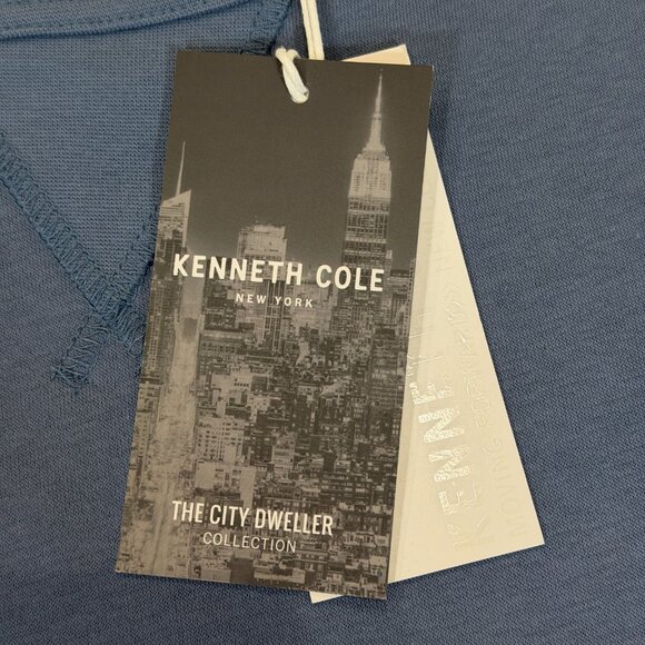 Kenneth Cole Crewneck Sweatshirt Mens XL Blue City Dweller Logo Fleece NWT - Picture 7 of 13